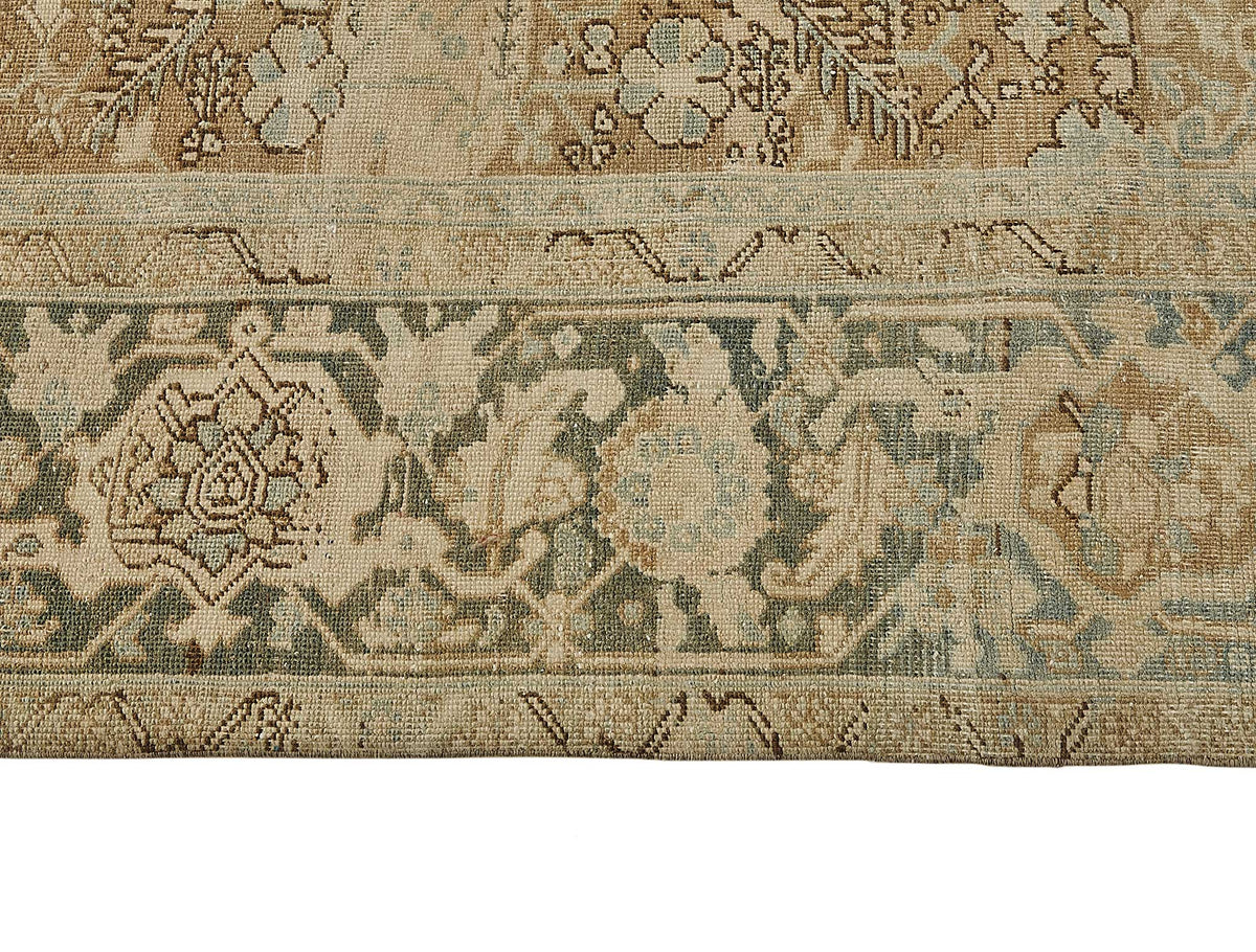 9x12 Beige Antique Persian Heriz Rug - 50141