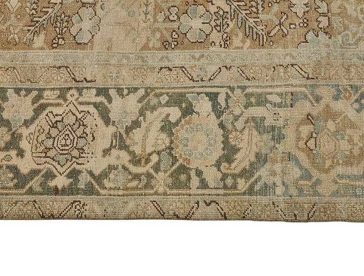 9x12 Beige Antique Persian Heriz Rug - 50141