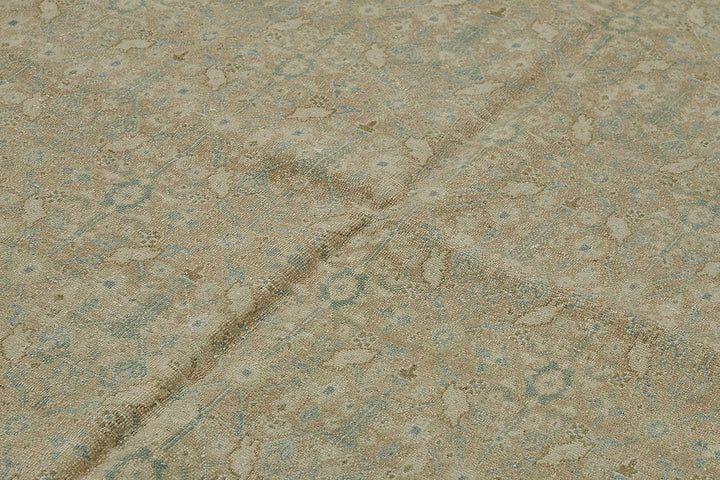 8x11 Beige Antique Persian Tabriz Rug - 50142