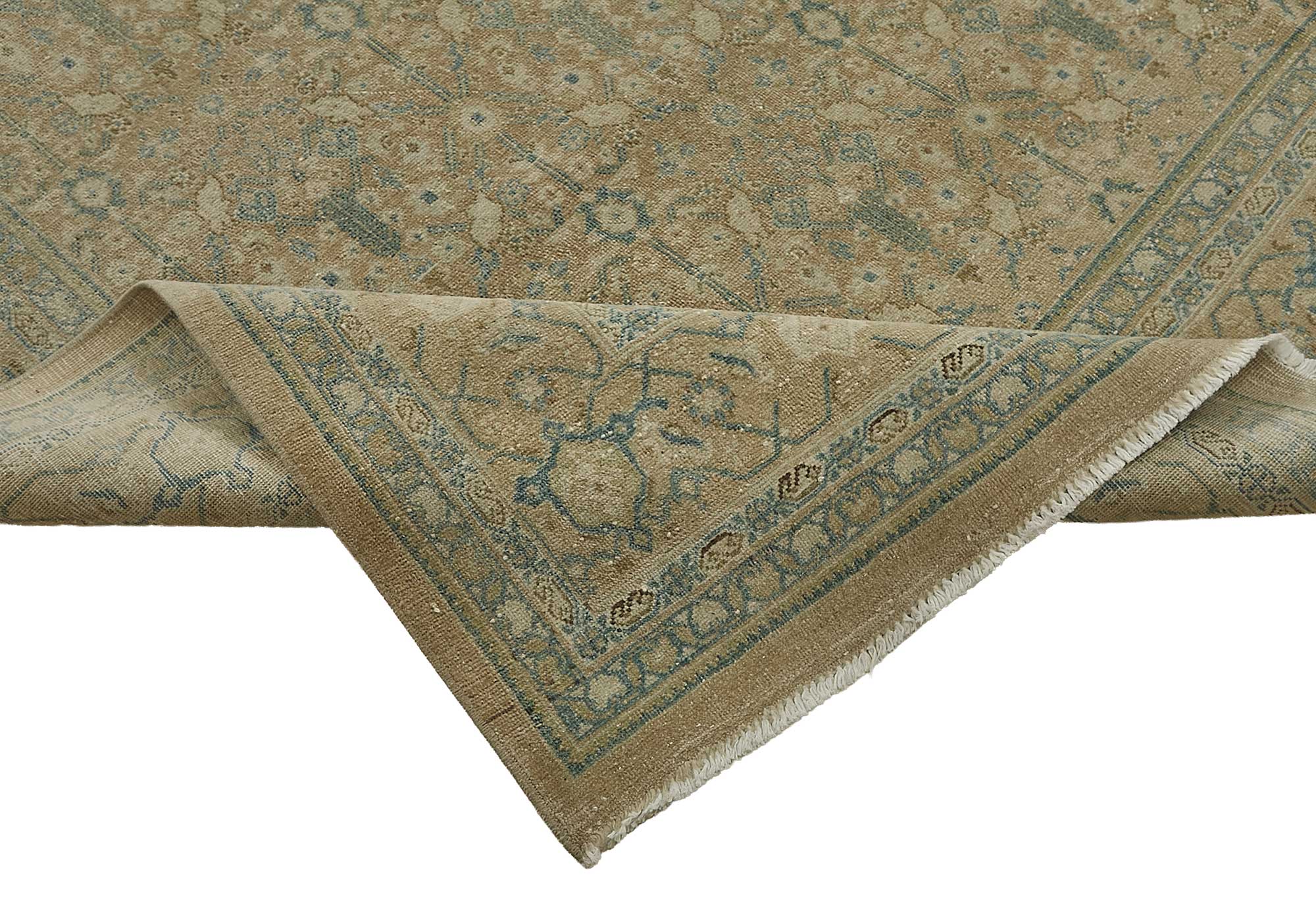 8x11 Beige Antique Persian Tabriz Rug - 50142