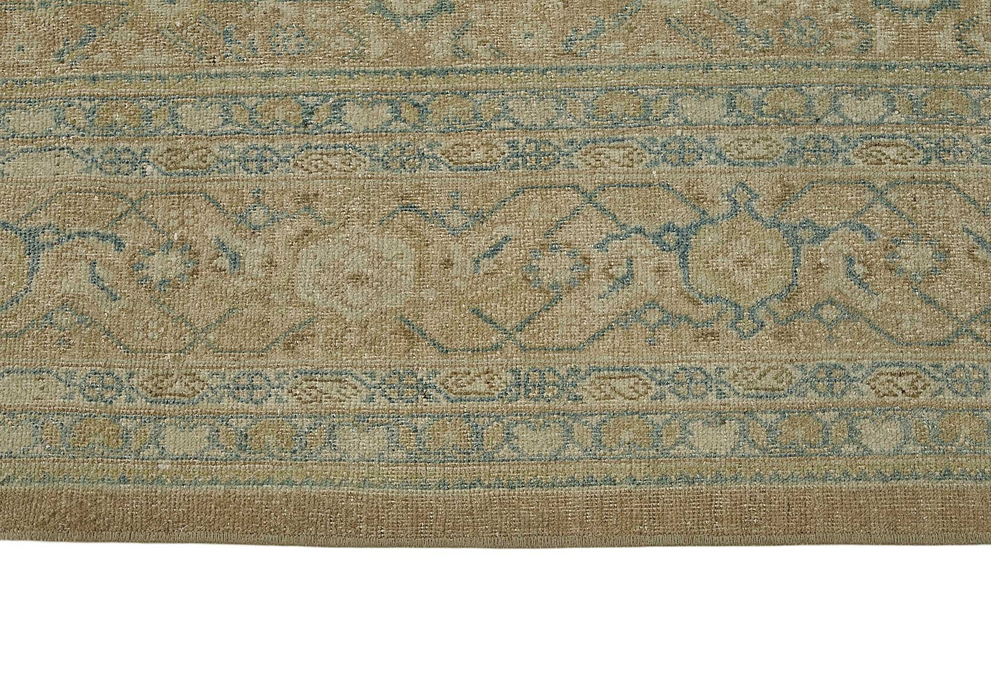 8x11 Beige Antique Persian Tabriz Rug - 50142