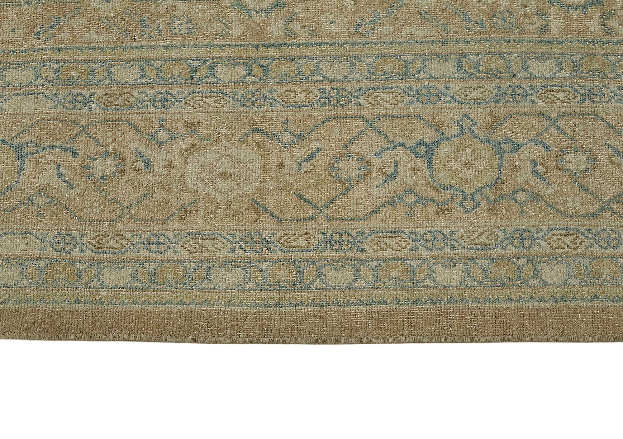 8x11 Beige Antique Persian Tabriz Rug - 50142