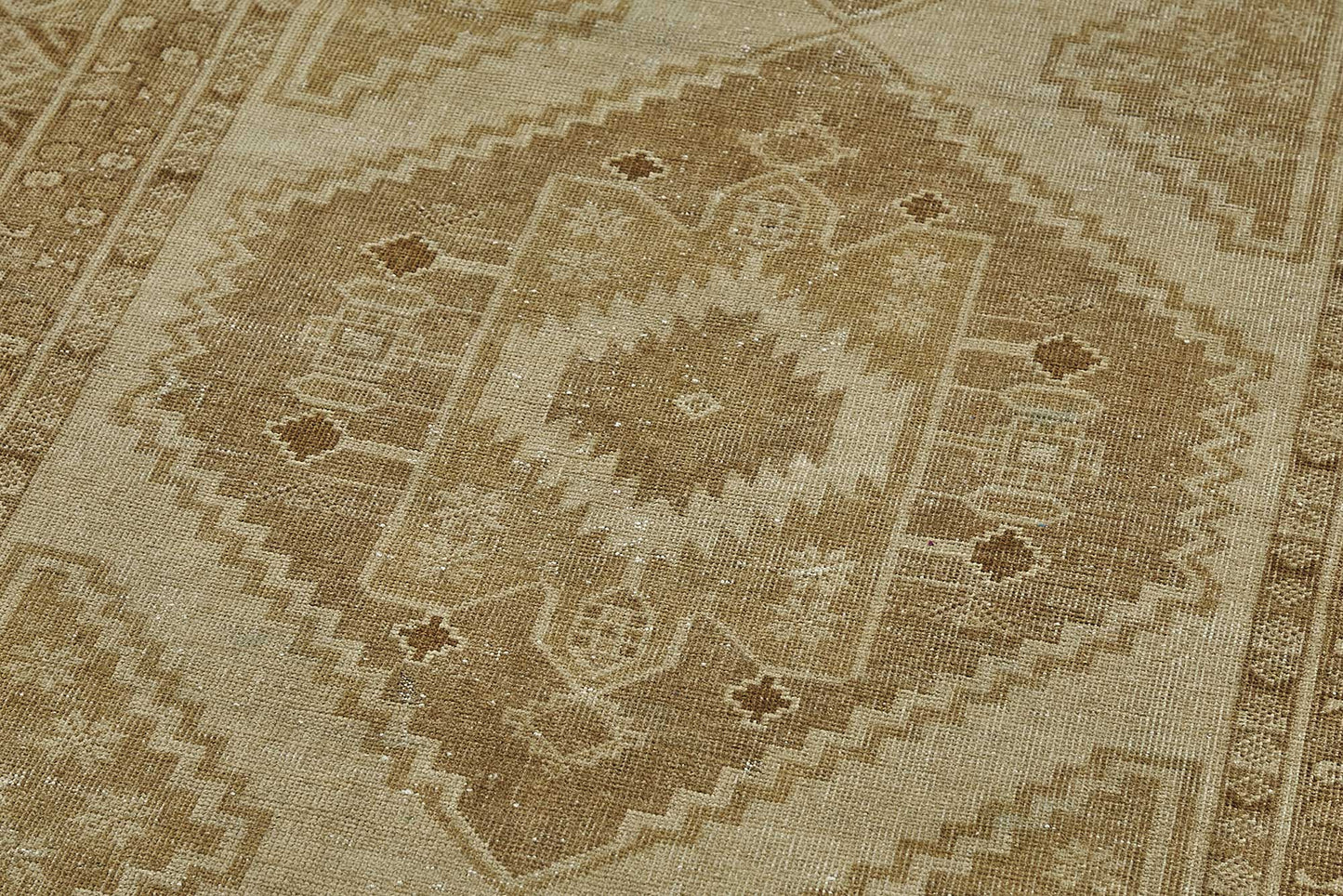 4x10 Beige Antique Afghan Ensari Rug - 50143