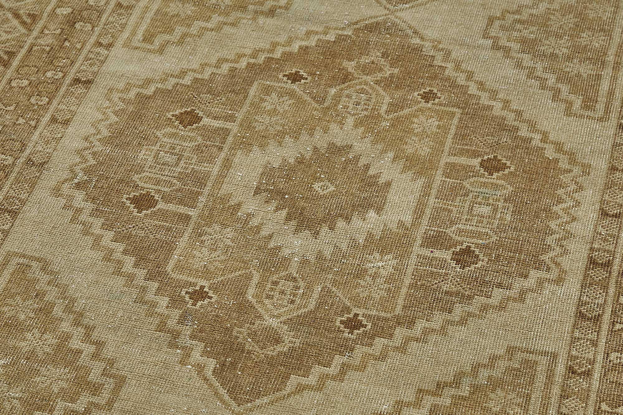 4x10 Beige Antique Afghan Ensari Rug - 50143