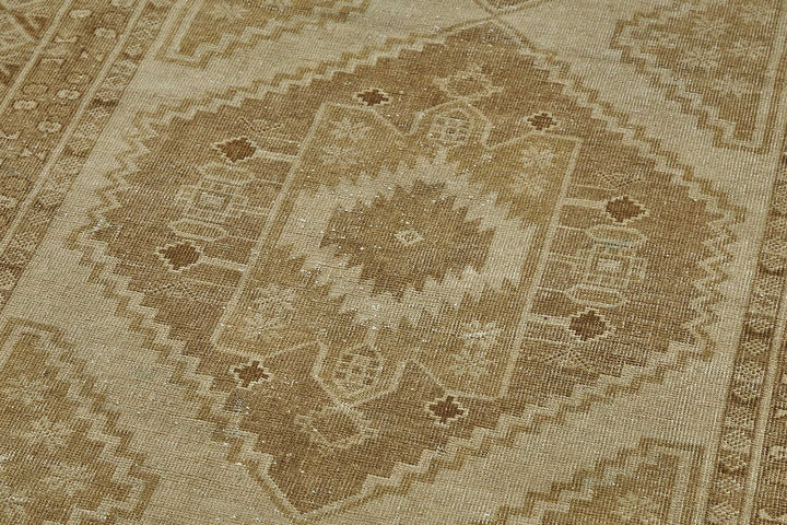 4x10 Beige Antique Afghan Ensari Rug - 50143