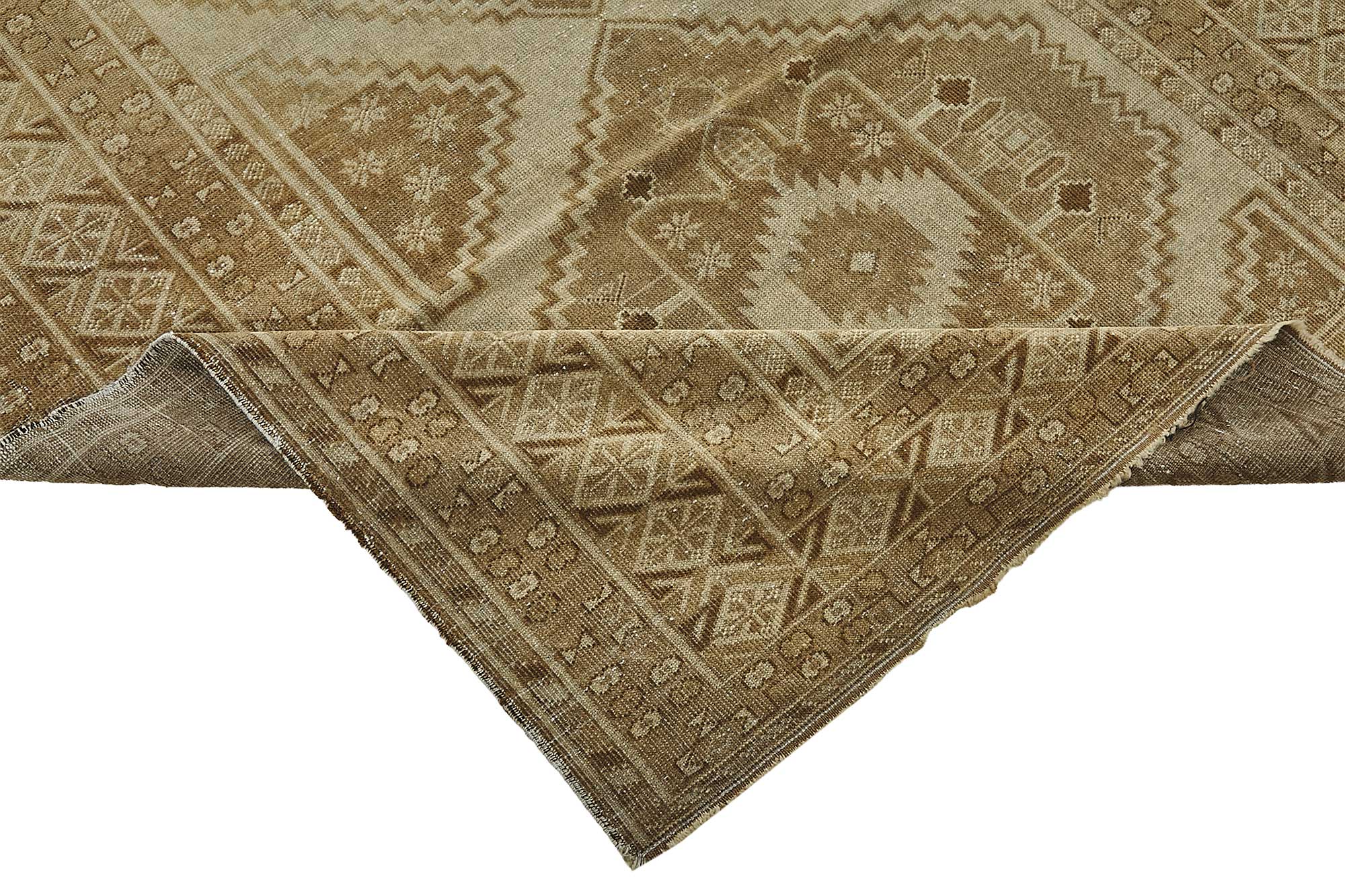 4x10 Beige Antique Afghan Ensari Rug - 50143