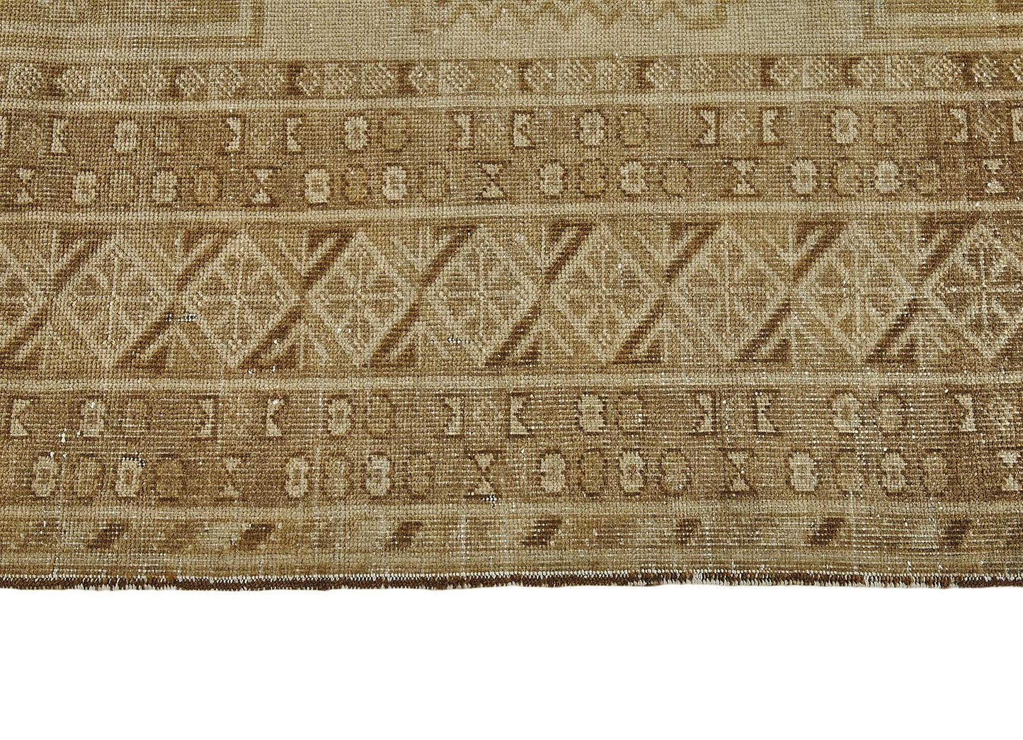 4x10 Beige Antique Afghan Ensari Rug - 50143