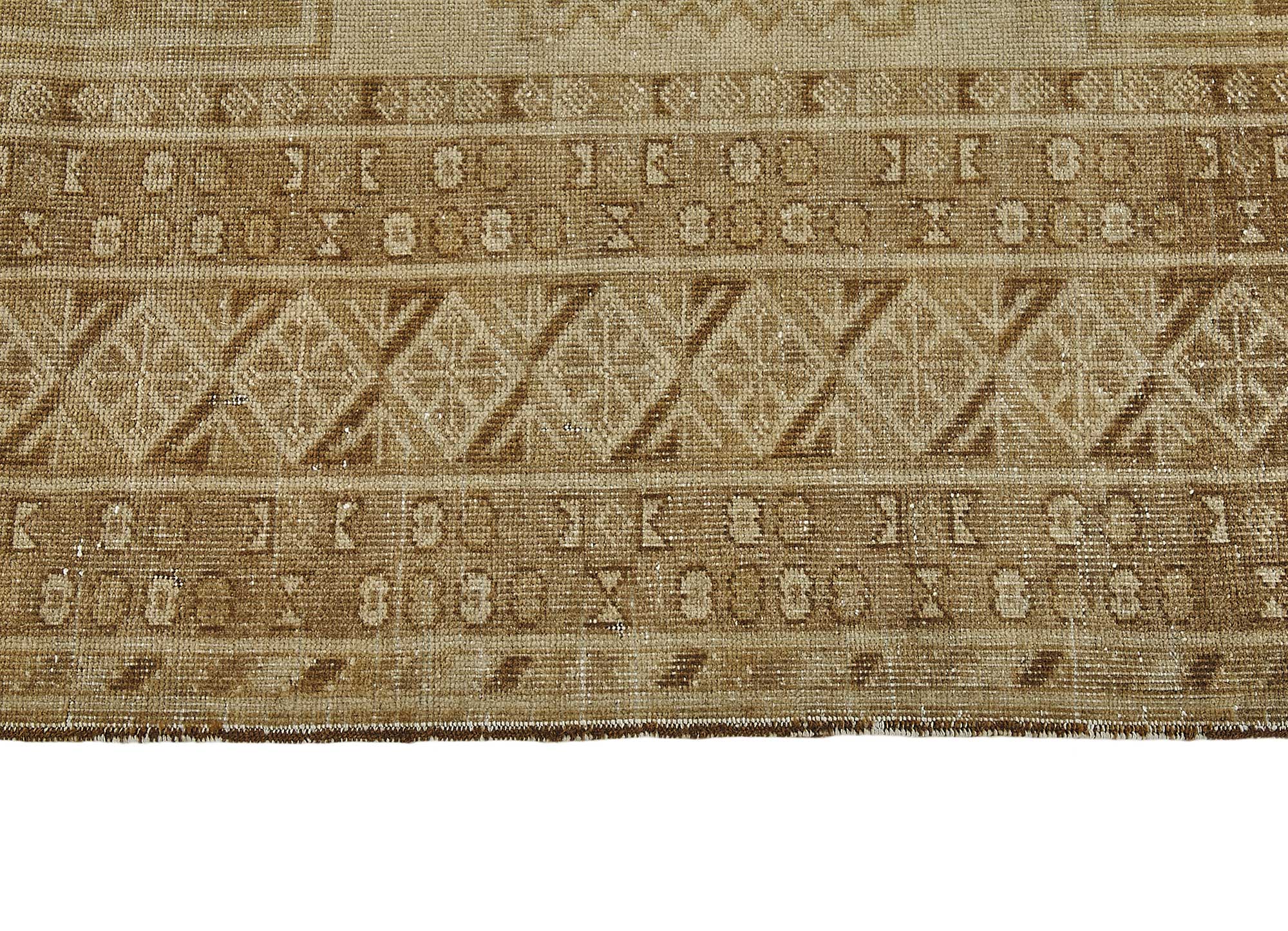 4x10 Beige Antique Afghan Ensari Rug - 50143