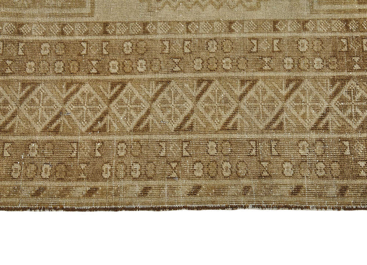 4x10 Beige Antique Afghan Ensari Rug - 50143