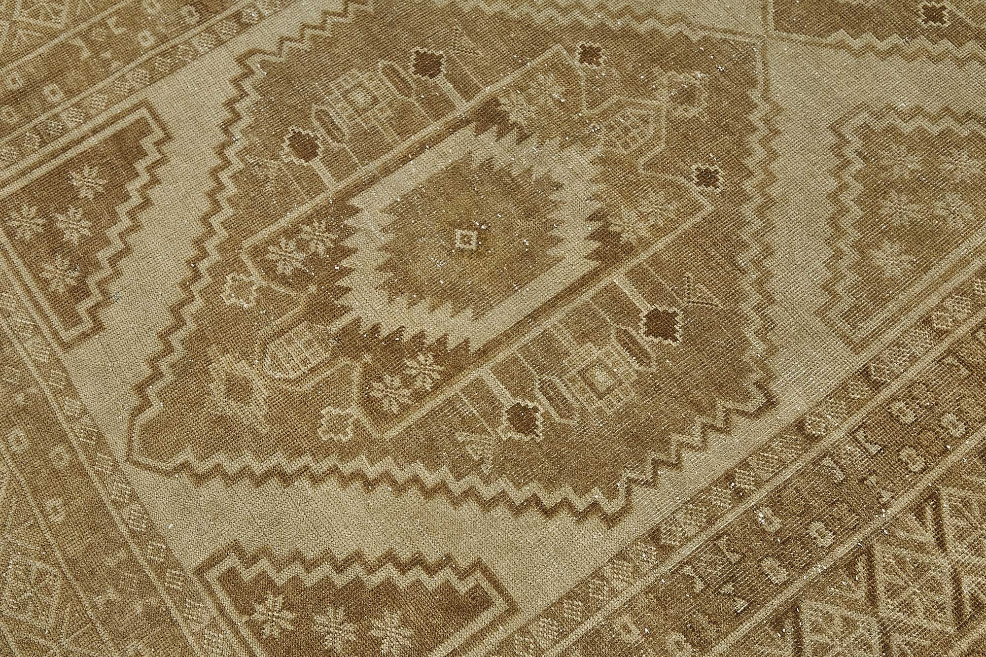 4x10 Beige Antique Afghan Ensari Rug - 50143