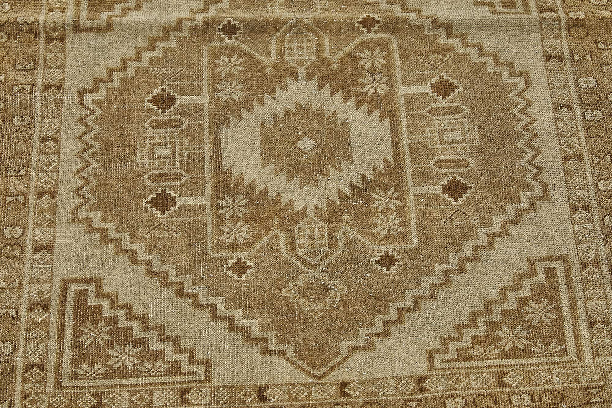 4x10 Beige Antique Afghan Ensari Rug - 50143