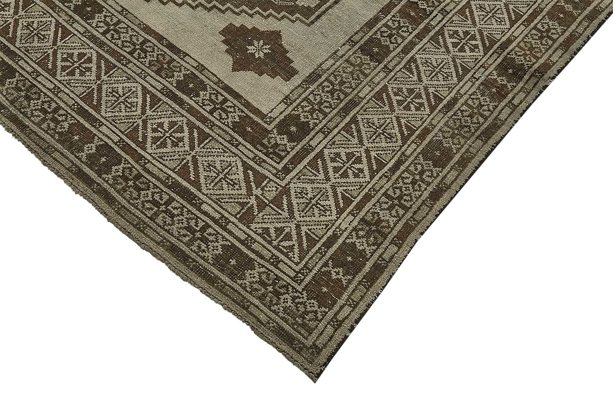 7x11 Beige Antique Afghan Ensari Rug - 50144