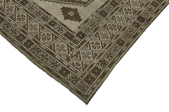 7x11 Beige Antique Afghan Ensari Rug - 50144