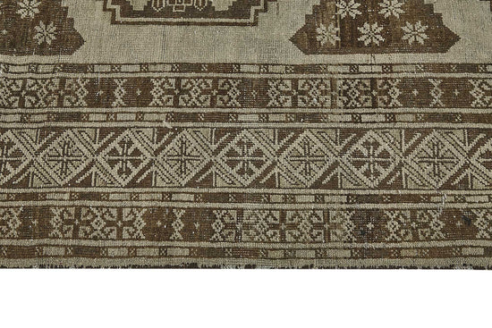 7x11 Beige Antique Afghan Ensari Rug - 50144