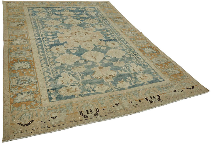 7x10 Beige Antique Persian Bakthiari Rug - 50145