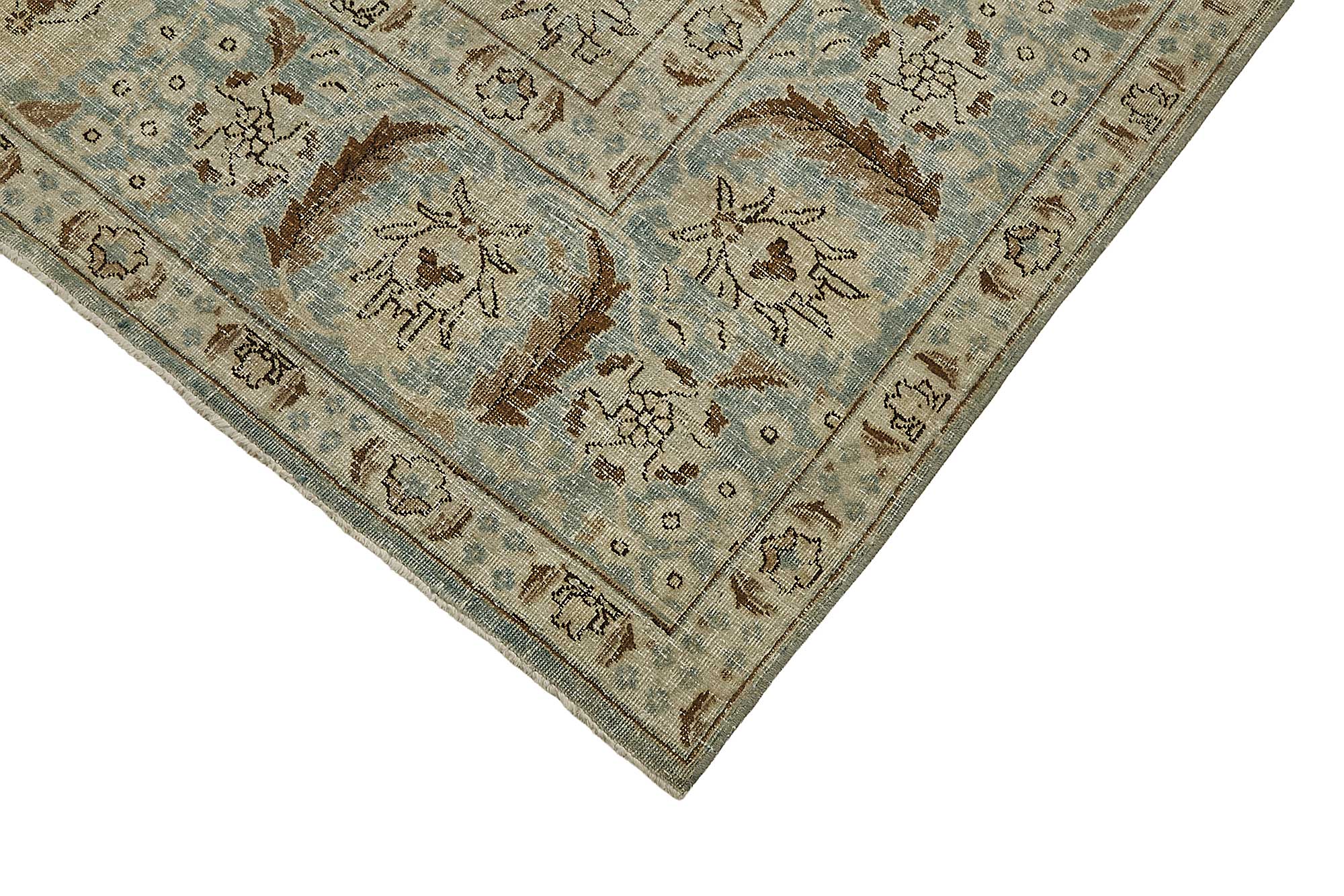 9x12 Beige Antique Persian Tabriz Rug - 50146