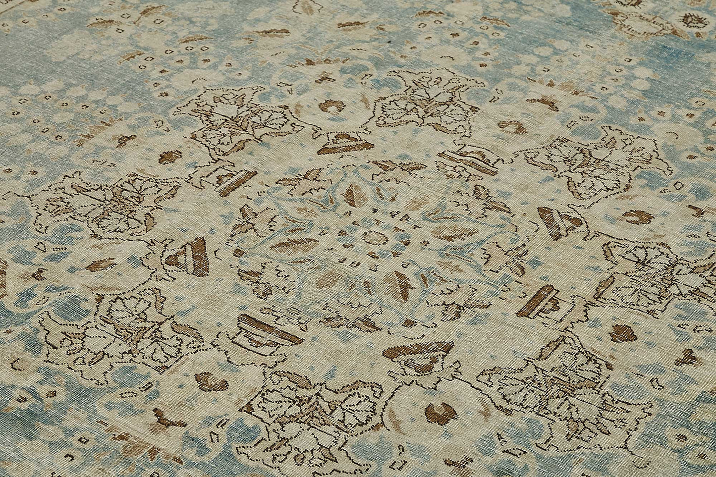 9x12 Beige Antique Persian Tabriz Rug - 50146