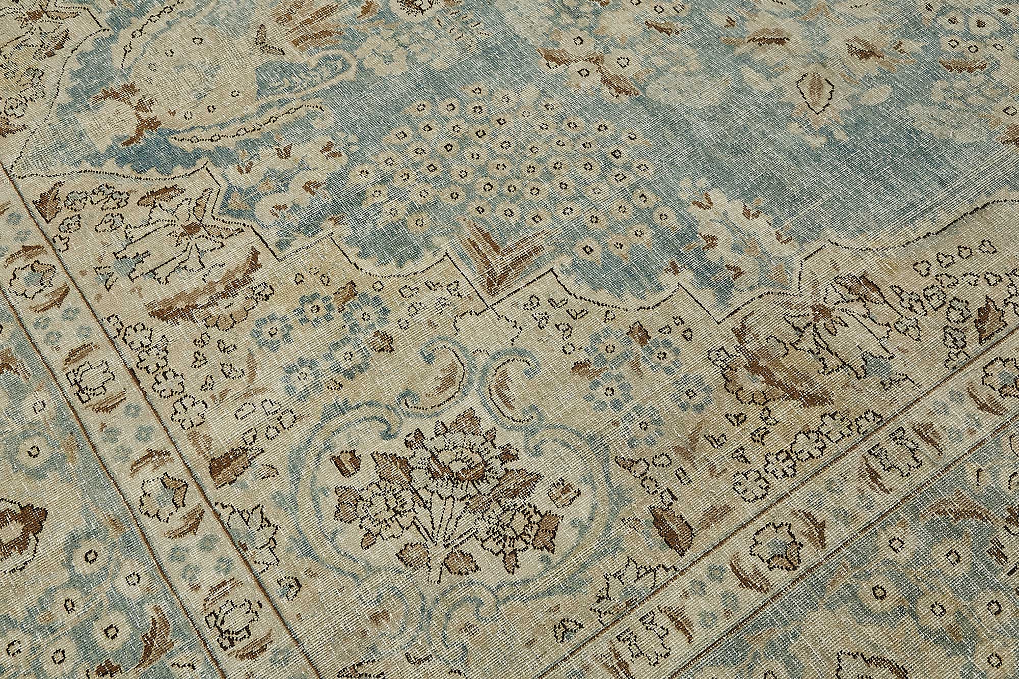 9x12 Beige Antique Persian Tabriz Rug - 50146