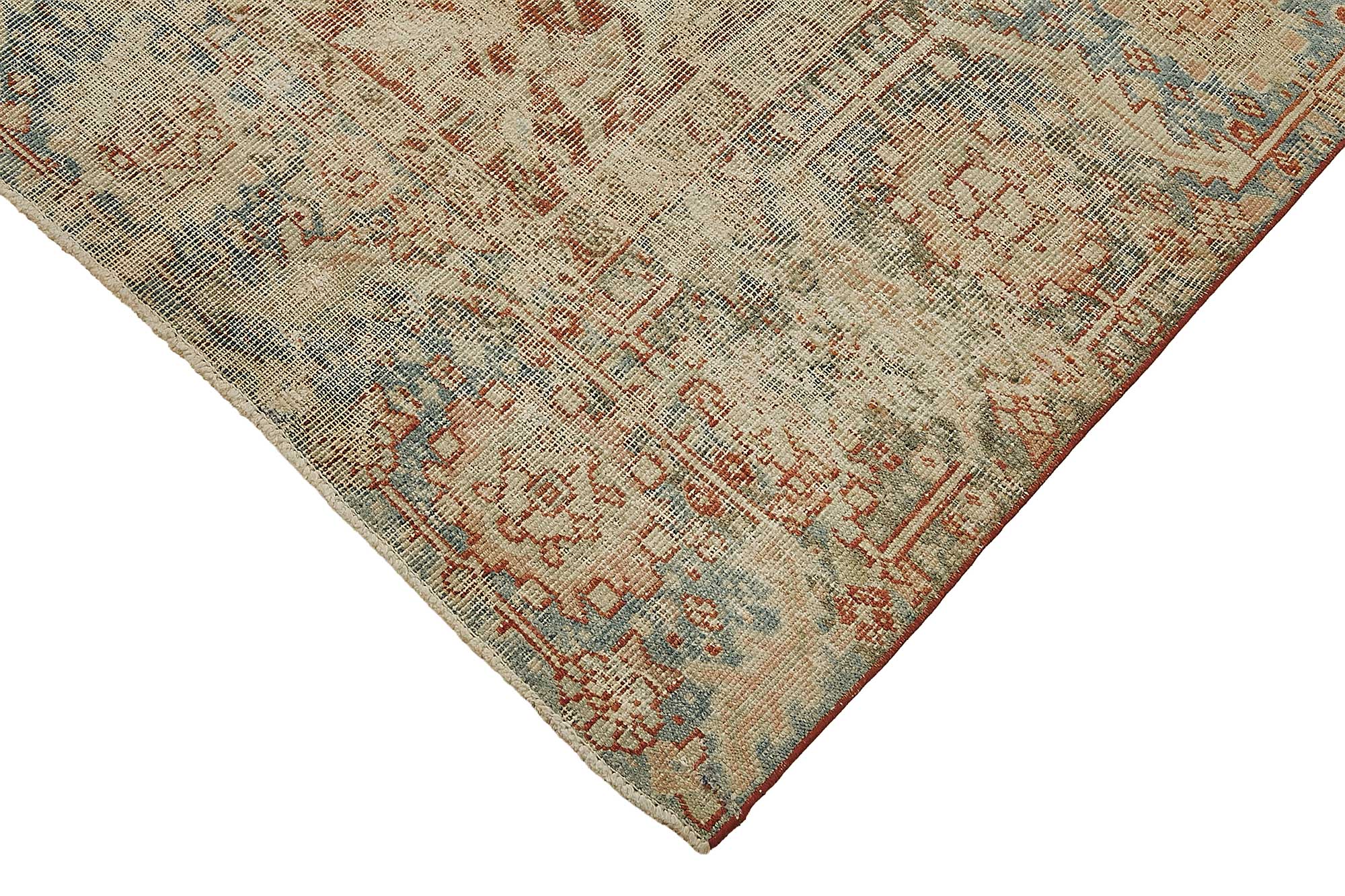 8x11 Beige Antique Persian Heriz Rug - 50147