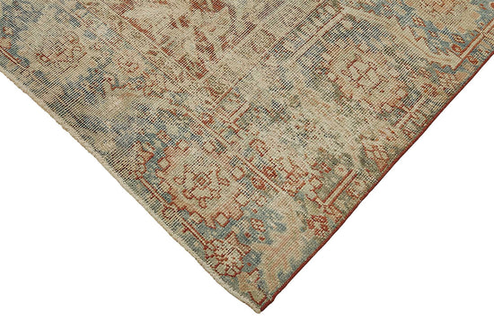 8x11 Beige Antique Persian Heriz Rug - 50147