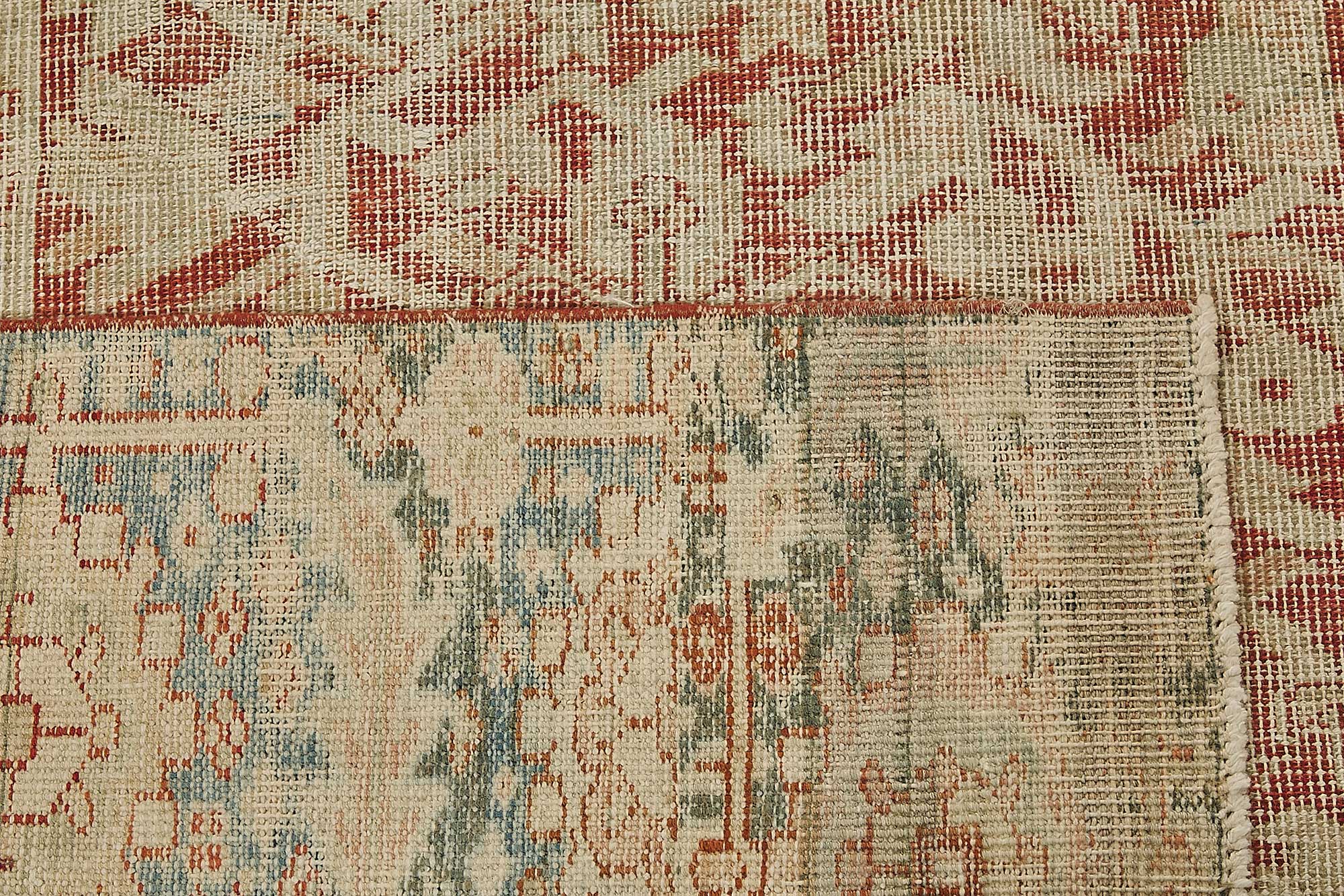 8x11 Beige Antique Persian Heriz Rug - 50147