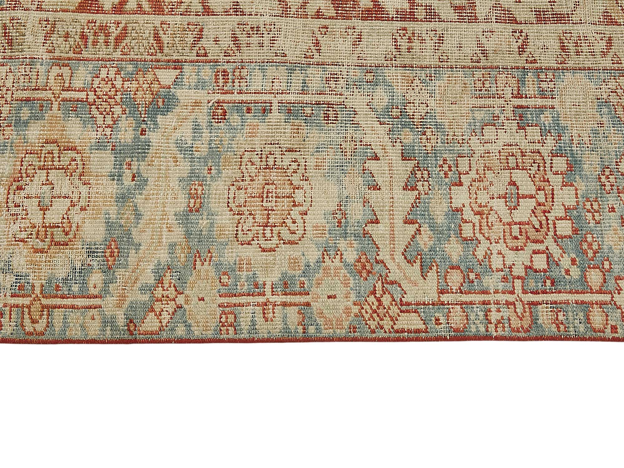 8x11 Beige Antique Persian Heriz Rug - 50147