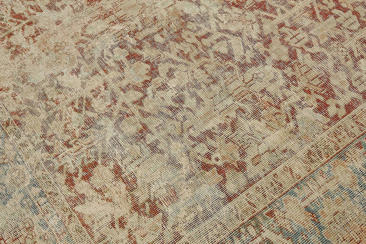 8x11 Beige Antique Persian Heriz Rug - 50147
