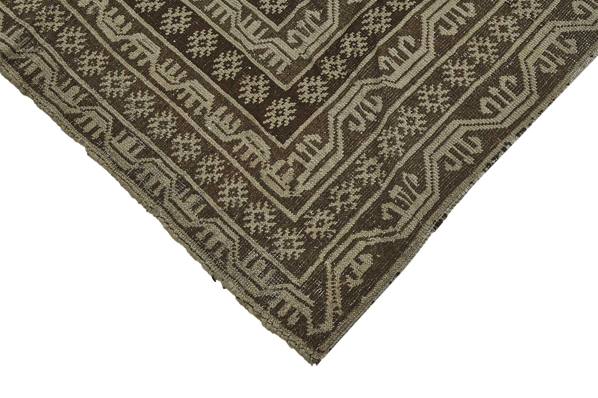 5x14 Beige Antique Caucasian Runner Rug - 50148