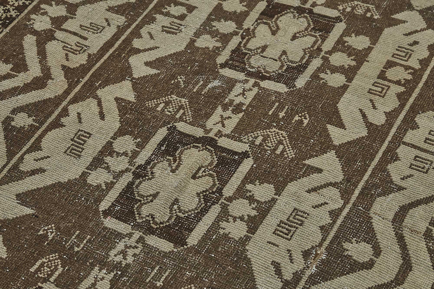 5x14 Beige Antique Caucasian Runner Rug - 50148
