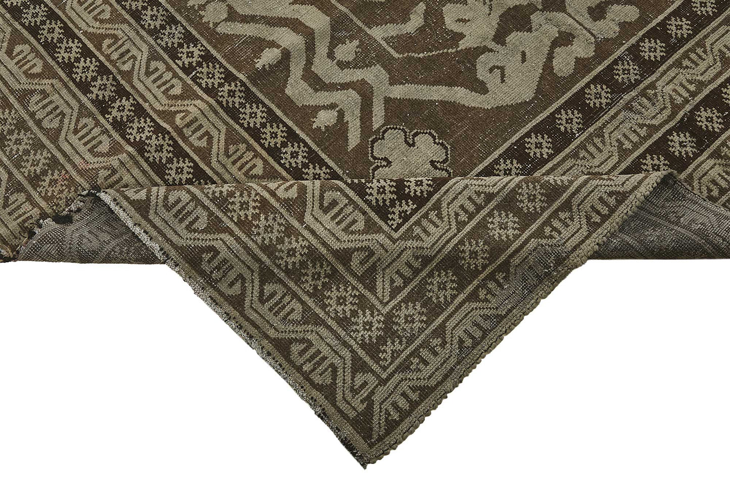 5x14 Beige Antique Caucasian Runner Rug - 50148
