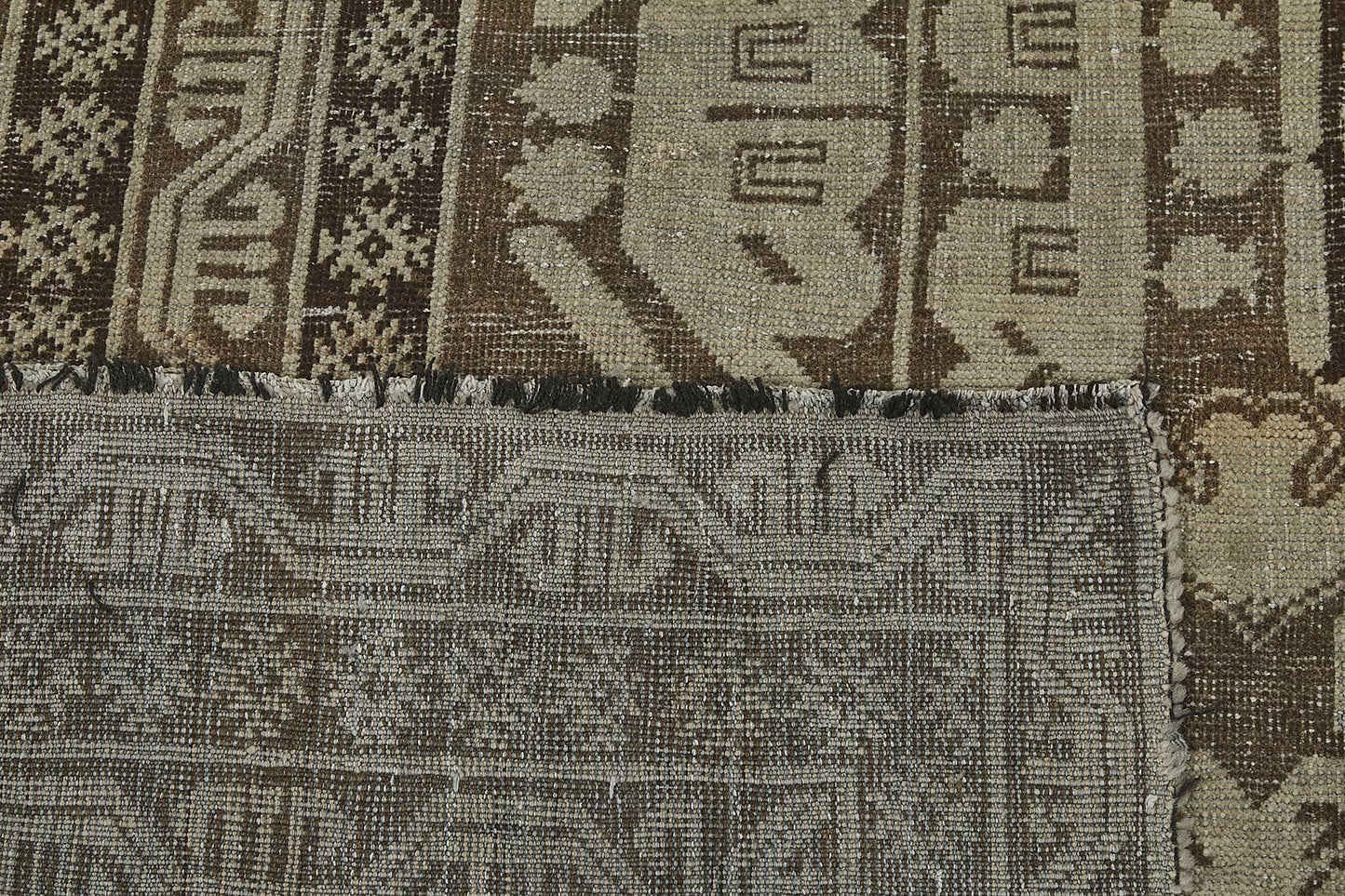 5x14 Beige Antique Caucasian Runner Rug - 50148