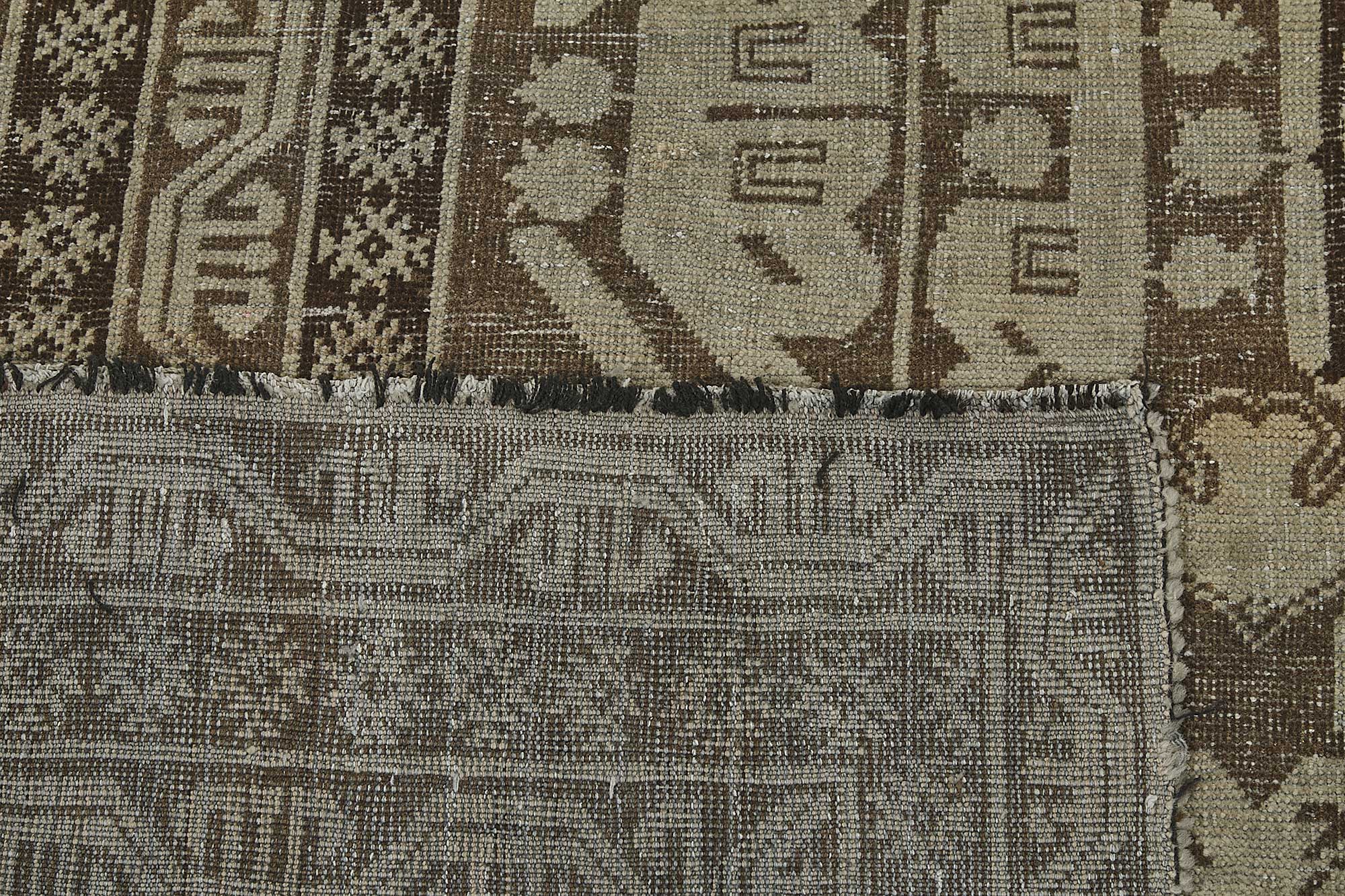 5x14 Beige Antique Caucasian Runner Rug - 50148