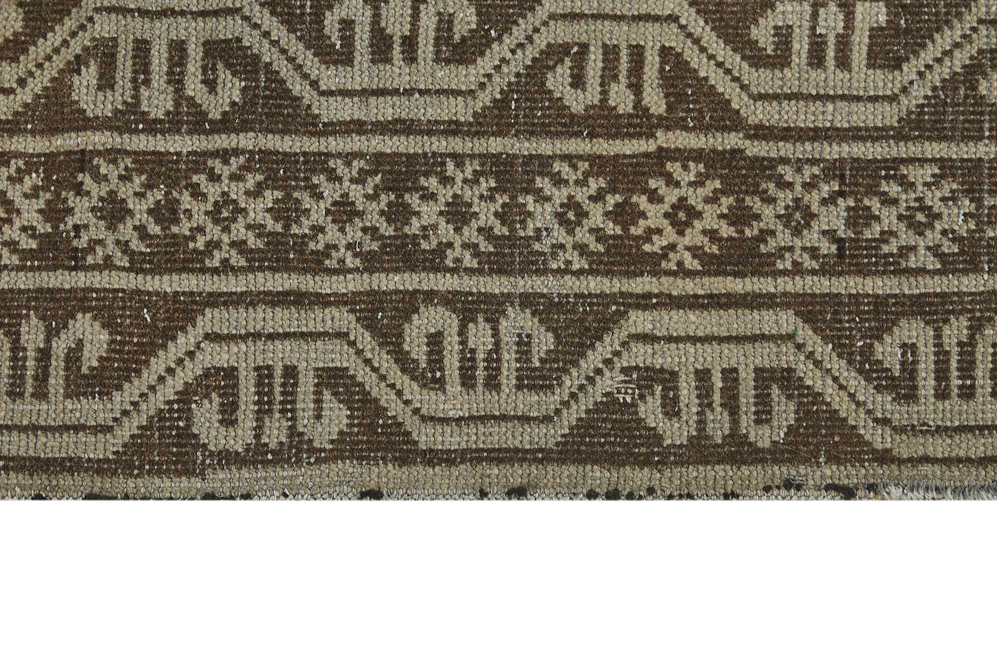 5x14 Beige Antique Caucasian Runner Rug - 50148
