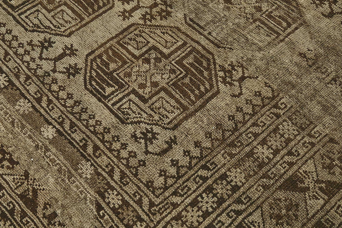 9x10 Beige Antique Ensari Turkmen Rug - 50149