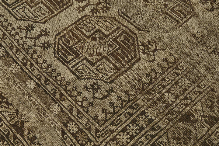 9x10 Beige Antique Ensari Turkmen Rug - 50149