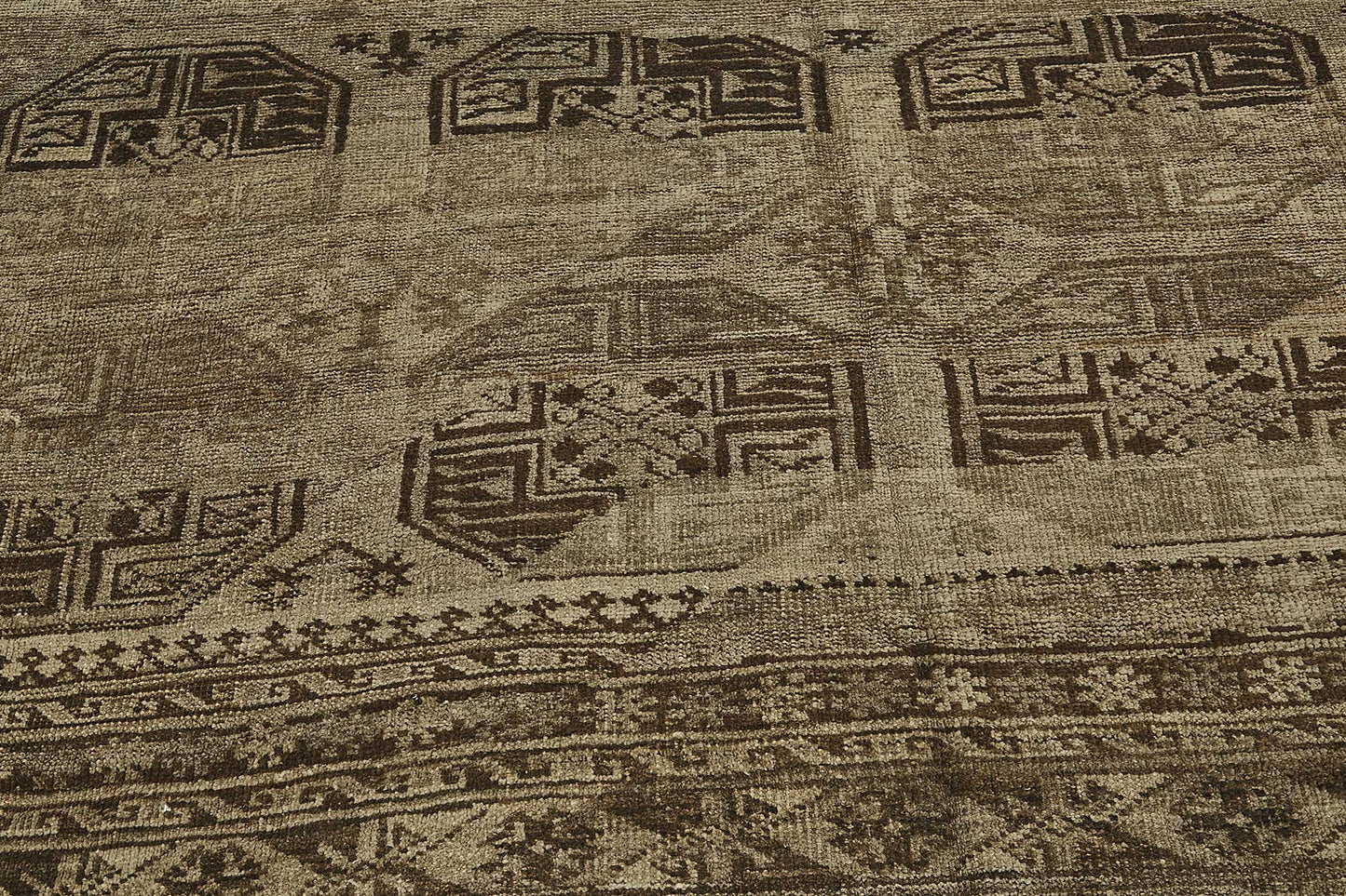 9x10 Beige Antique Ensari Turkmen Rug - 50149