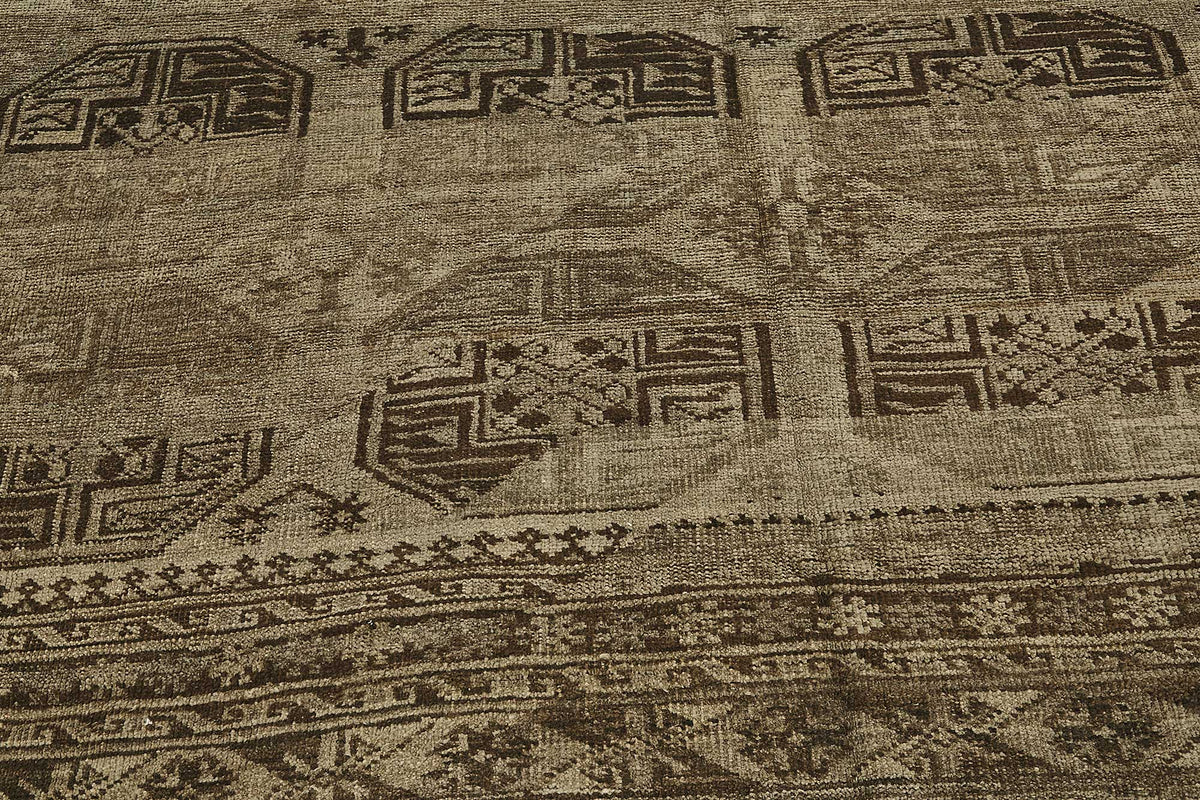 9x10 Beige Antique Ensari Turkmen Rug - 50149