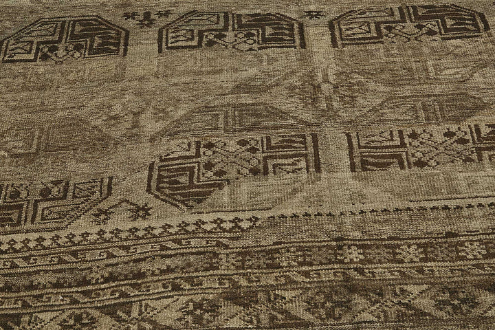 9x10 Beige Antique Ensari Turkmen Rug - 50149