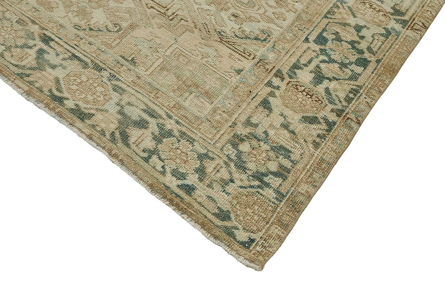 8x10 Beige Antique Persian Heriz Rug - 50150