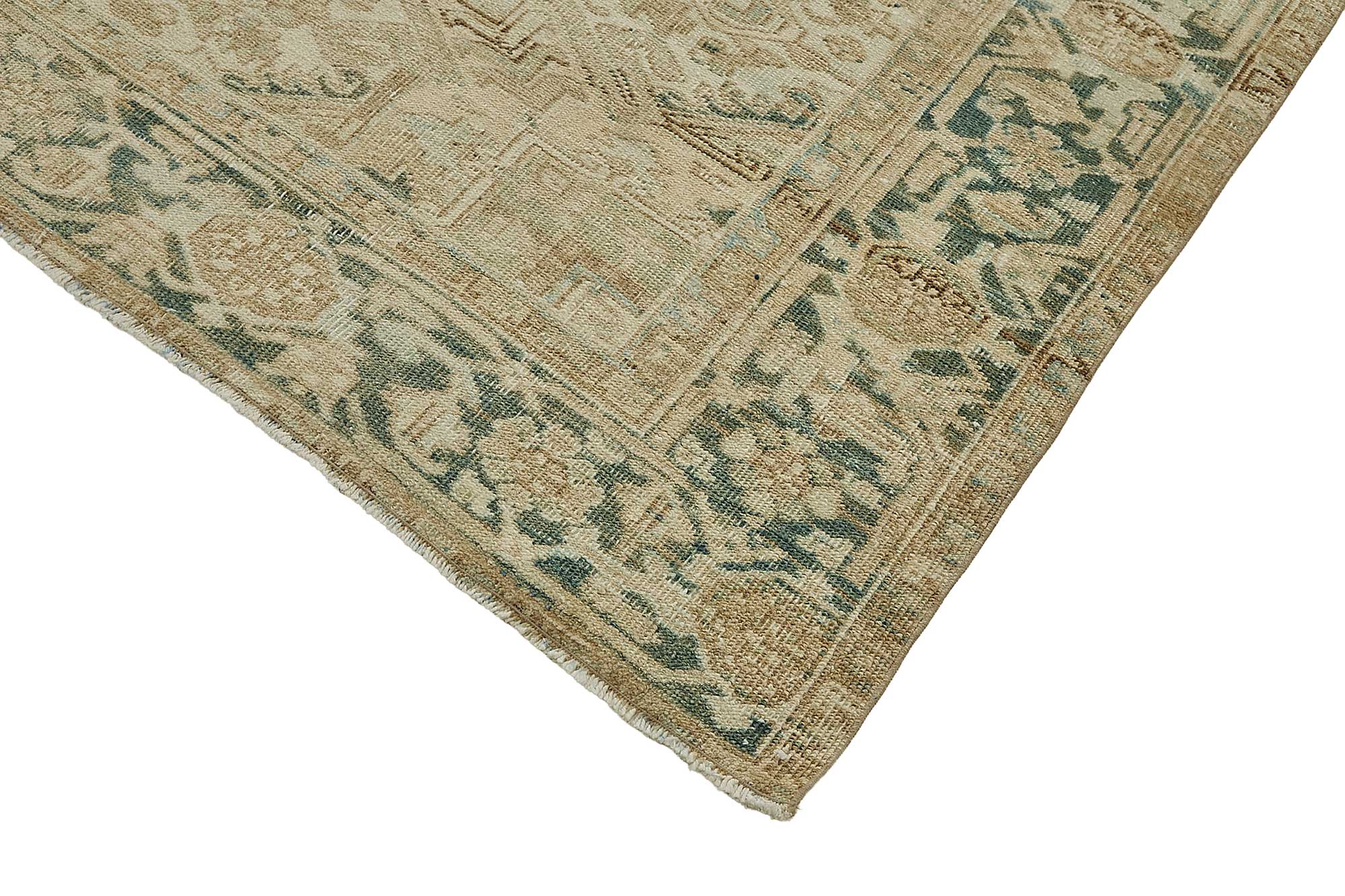 8x10 Beige Antique Persian Heriz Rug - 50150