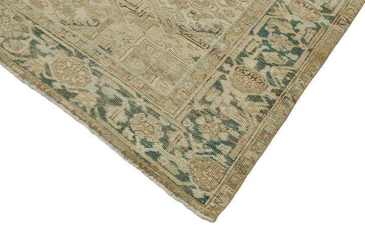 8x10 Beige Antique Persian Heriz Rug - 50150