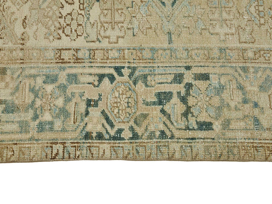 8x10 Beige Antique Persian Heriz Rug - 50150