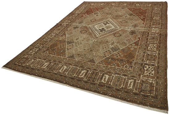 8x11 Beige Antique Persian Joshagan Rug - 50151