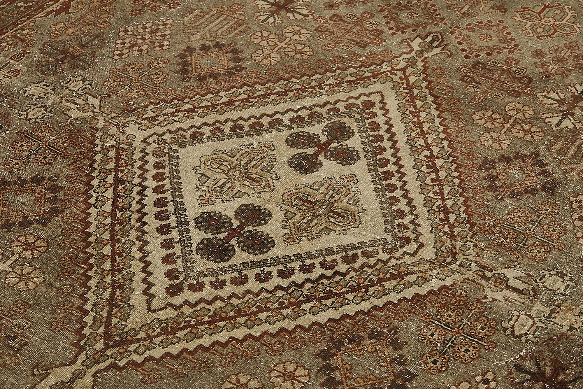 8x11 Beige Antique Persian Joshagan Rug - 50151