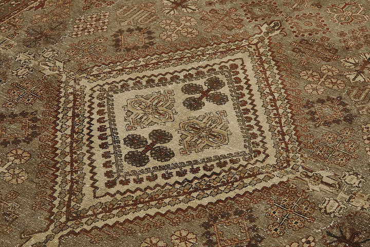 8x11 Beige Antique Persian Joshagan Rug - 50151