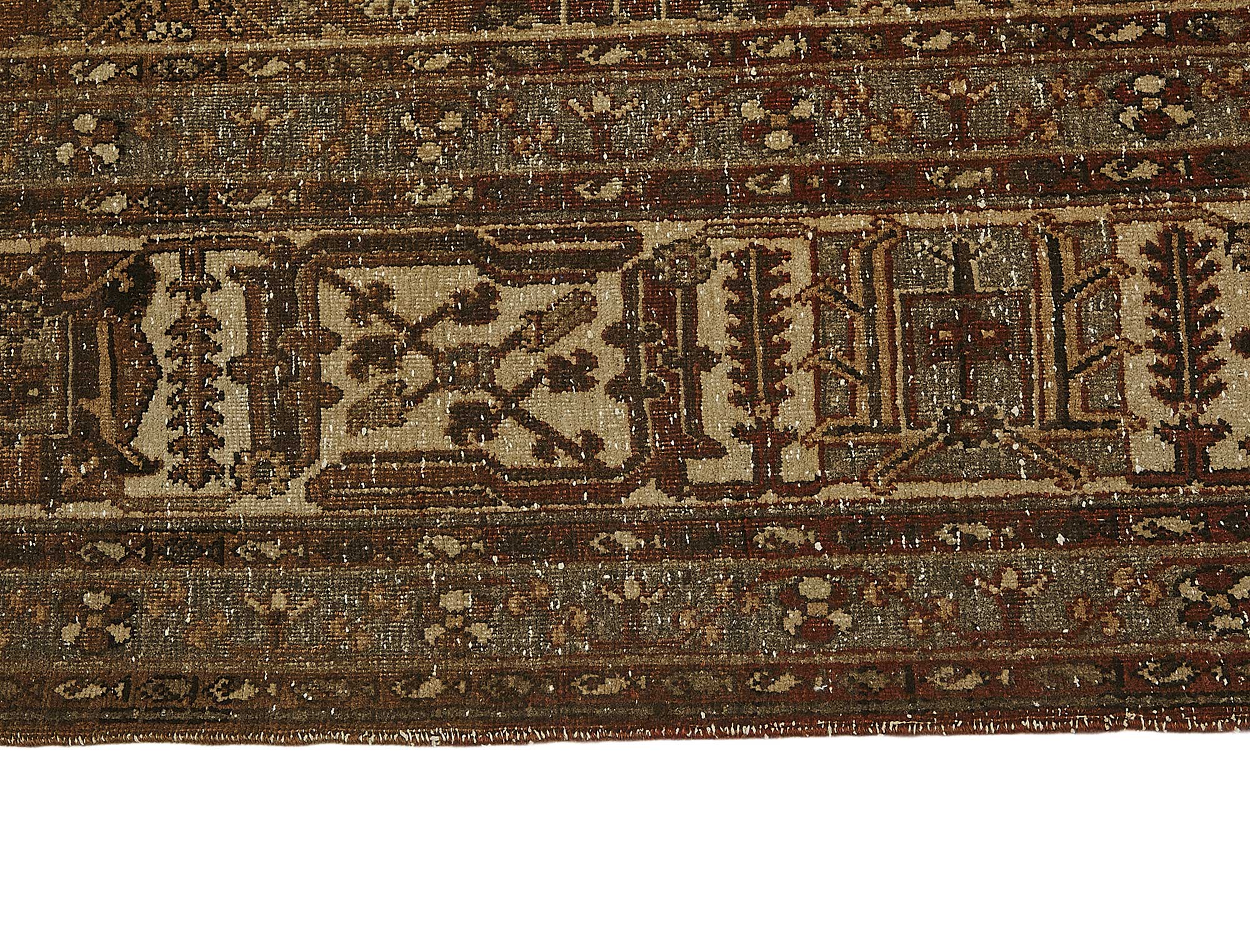 8x11 Beige Antique Persian Joshagan Rug - 50151