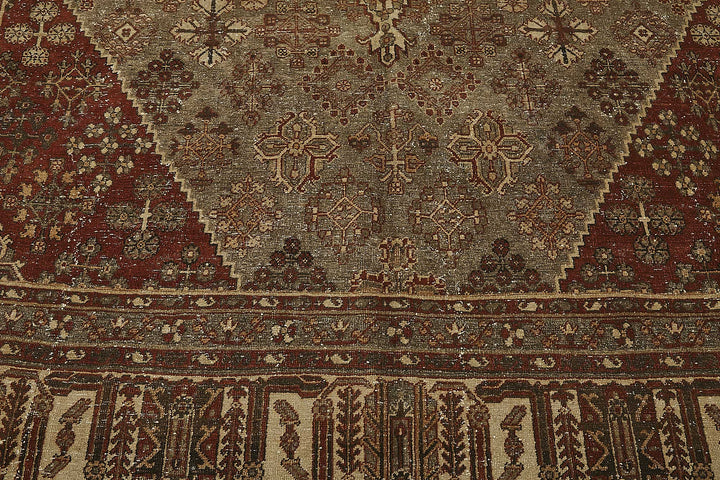 8x11 Beige Antique Persian Joshagan Rug - 50151