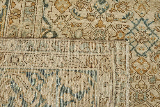 8x11 Beige Antique Persian Heriz Rug - 50152