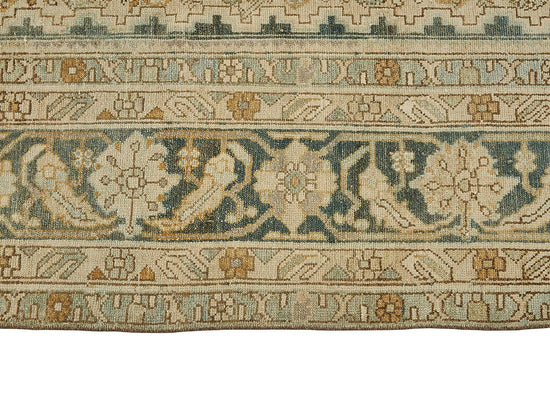 8x11 Beige Antique Persian Heriz Rug - 50152
