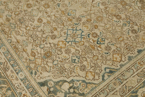 8x11 Beige Antique Persian Heriz Rug - 50152